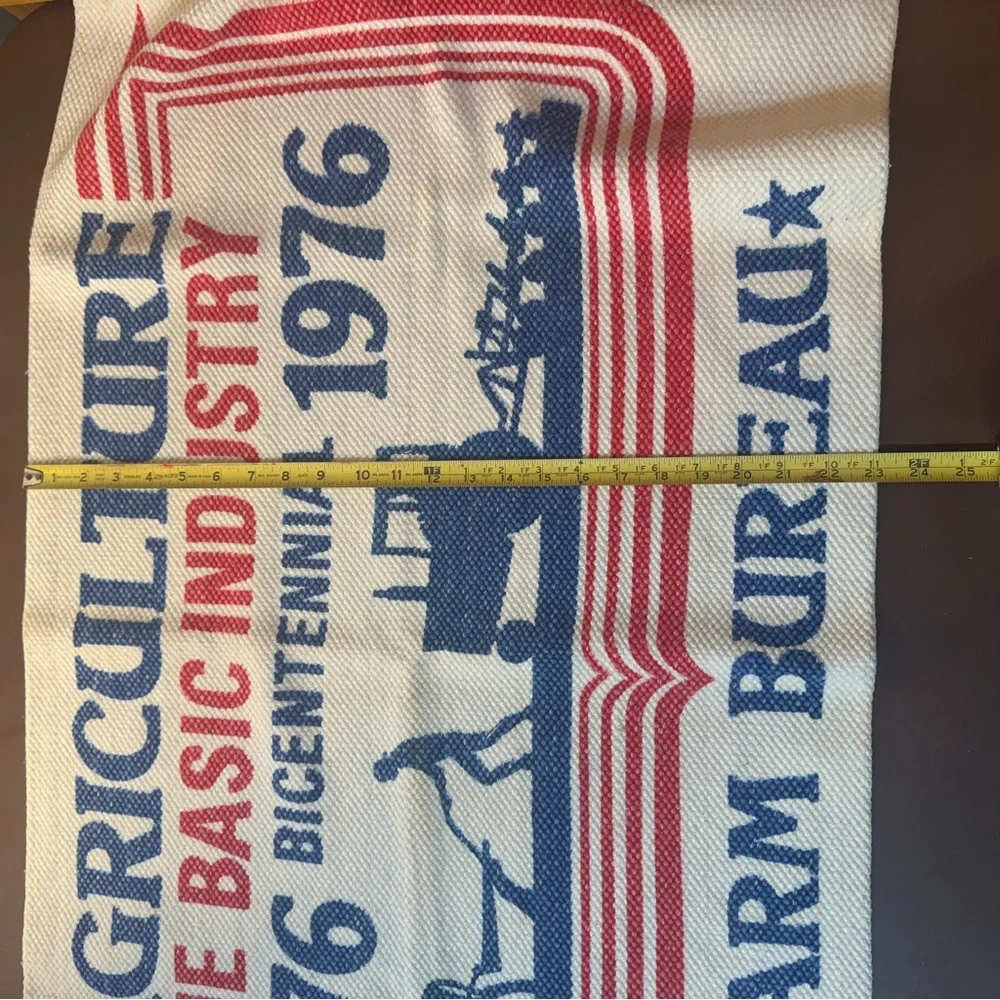 VTG Bicentennial Tapestry, Farm Bureau, Patriotic, Agriculture, Collectible